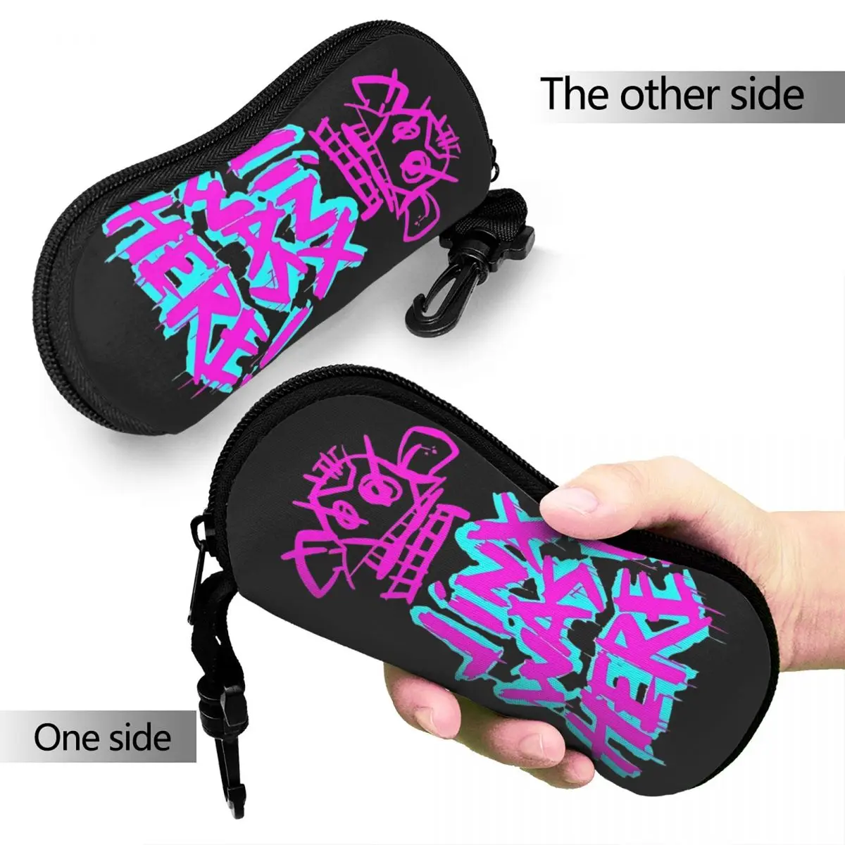 Monkey Jinx Glasses Case Printing Arcane League of Legend Glasses Storage Box Small Glasses Box 2
