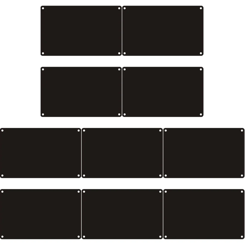 

10 Pcs Emblems Blank Nameplate Signs for Crafts Multi-function Printing Small Metal Door DIY Accessory Engraving
