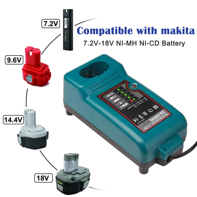 バッテリー充電器マキタ PA12 PA18 DC1804 DC1822 7.2 V-18 V NI