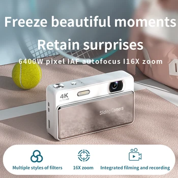 Nuova Fotocamera Digitale Scorrevole CCD 4K ad Alta Definizione per Scattare Foto e Registrare Video con Funzione Integrata di Lettura Carte Studenti