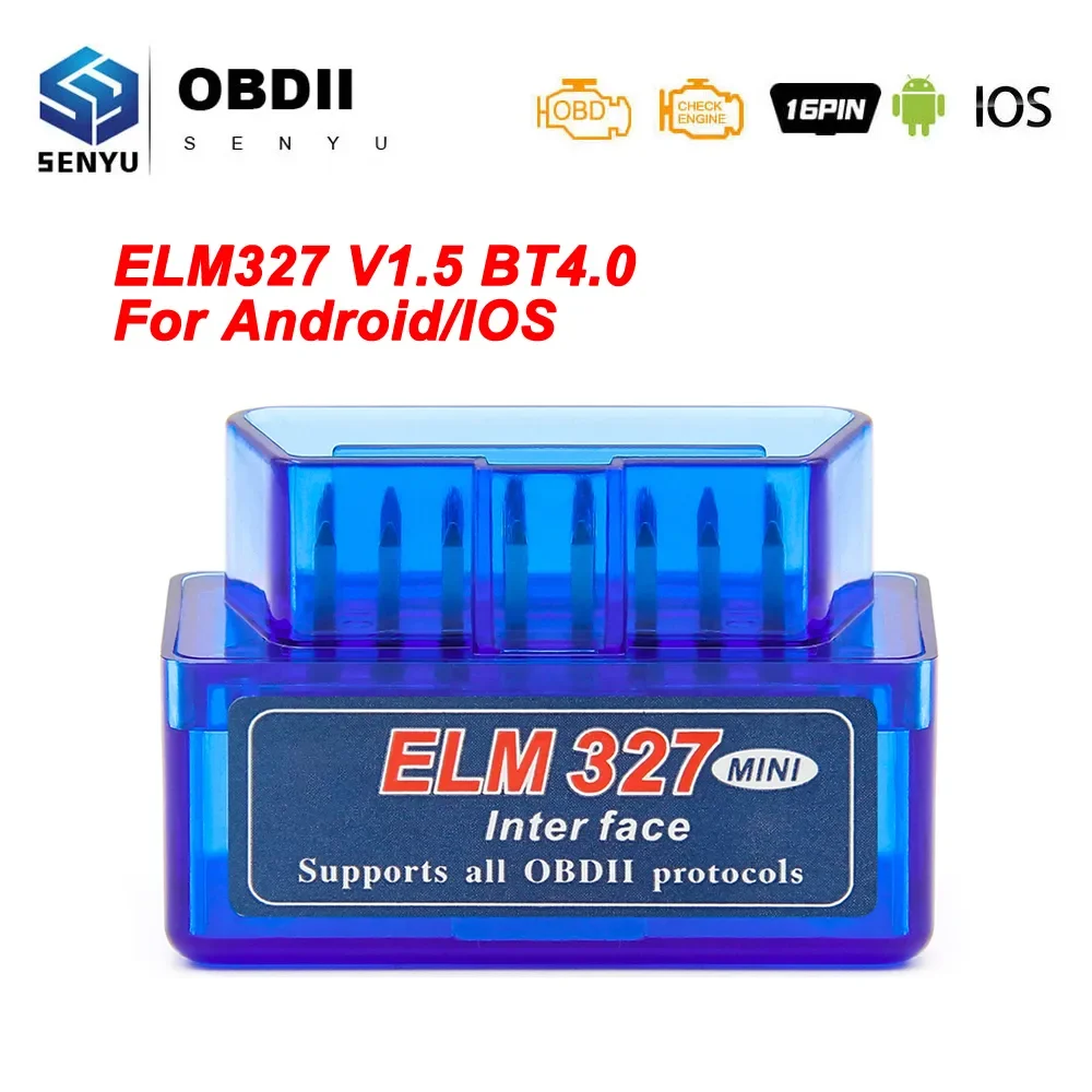 For Android/IOS ELM327 V1.5 Bluetooth 4.0 OBD2 Scanner Auto Car Diagnostic Tools ODB2 Scan OBD 2 Code Reader ELM 327 V 1 5 obd2 scanner obd code reader system diagnostic tool