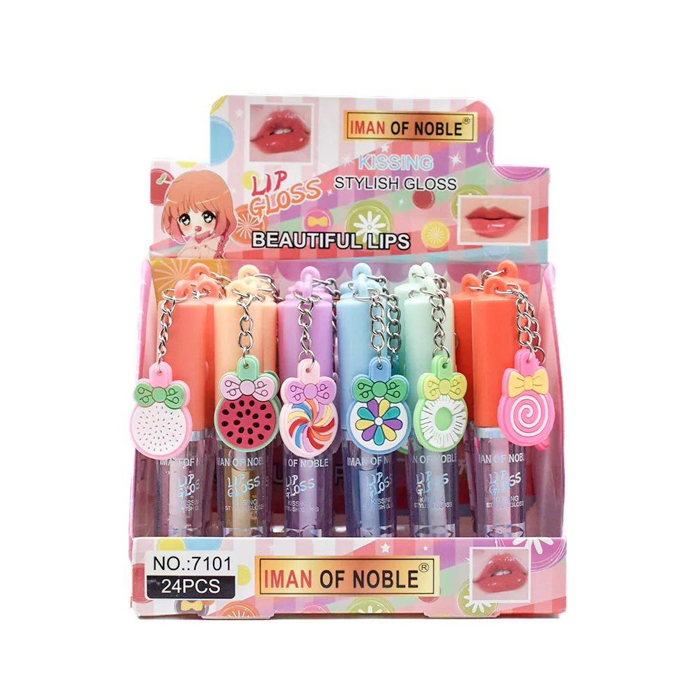 

24Pcs Cute Fruity Glossy Lip Gloss Set Lip Tint Color Changing Moisturizing Longlasting Lip Gloss Girls Lips Makeup Wholesale