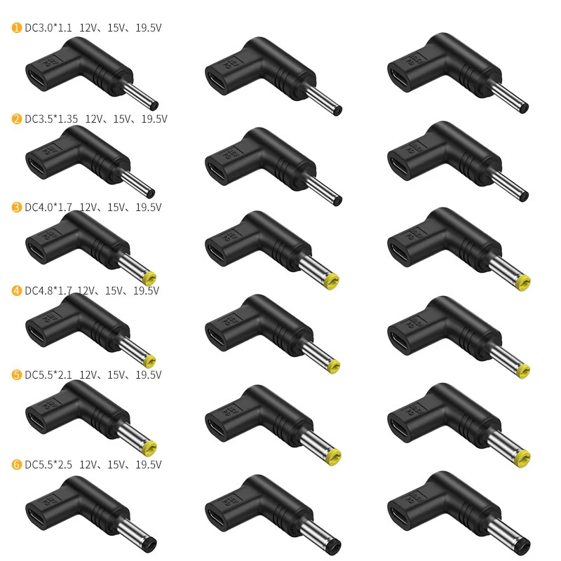 Universal USB-C PD to DC Power Connector Charging Adapter Converter