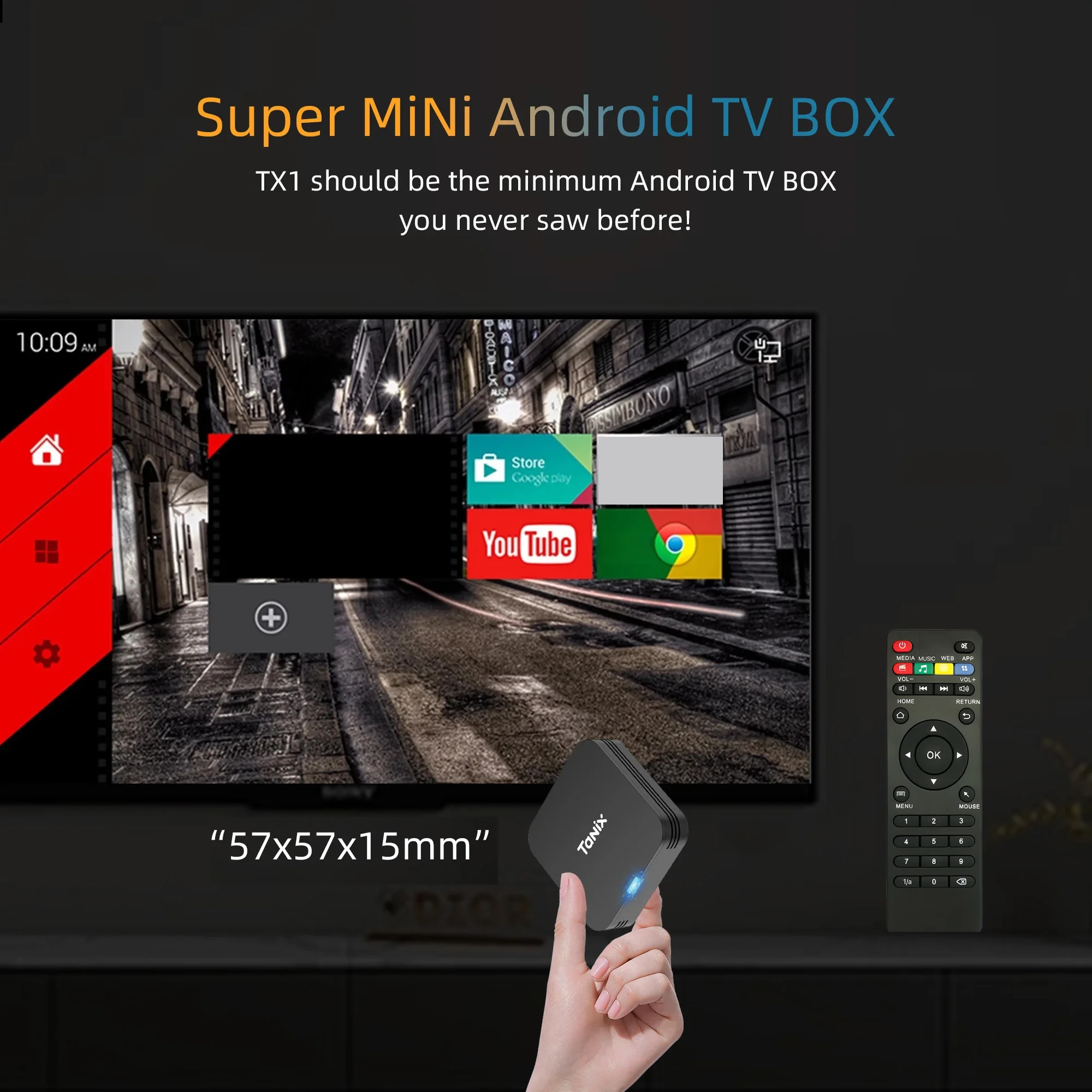 TV Box Android Tanix TX1 Allwinner H313 Quad Core Android10 WIFI 2.4G 4k Multi Language Streaming Media Player Set Top