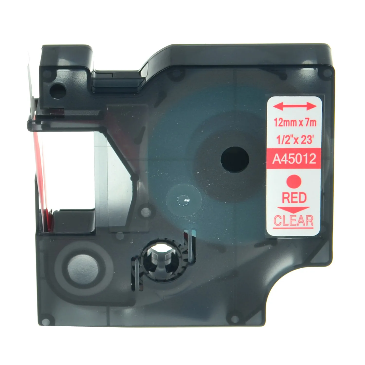 Black on White Dymo D1 Label Tape, Various Widths
