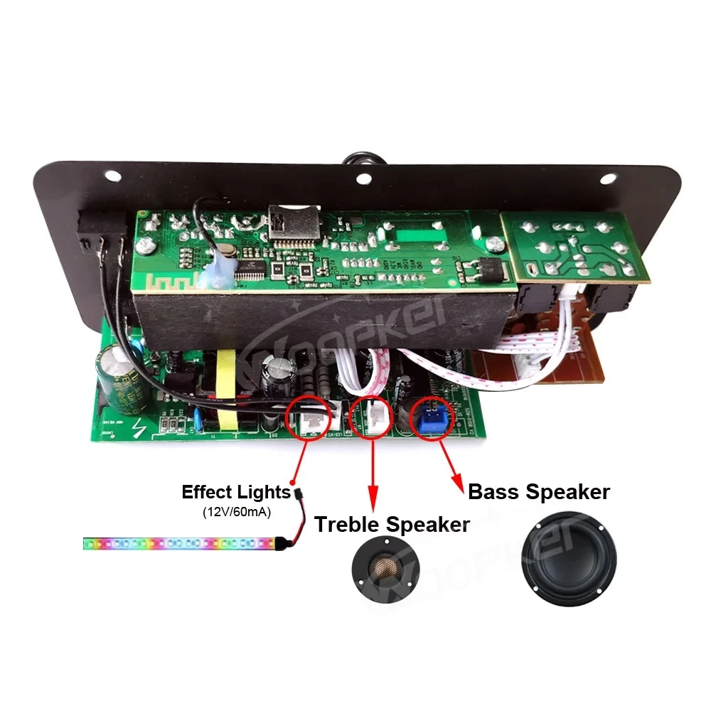 D10-II Audio Amplifier Board Digital Bluetooth AMP Module 30-120W for 4 Ohm Spea