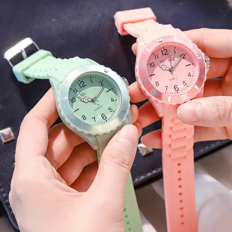 Women Men Candy Color Couple Watch Luxury Silicone Digital Quartz Sport Watches Electronic Clock Wristwatch Girls Clock relogios 5