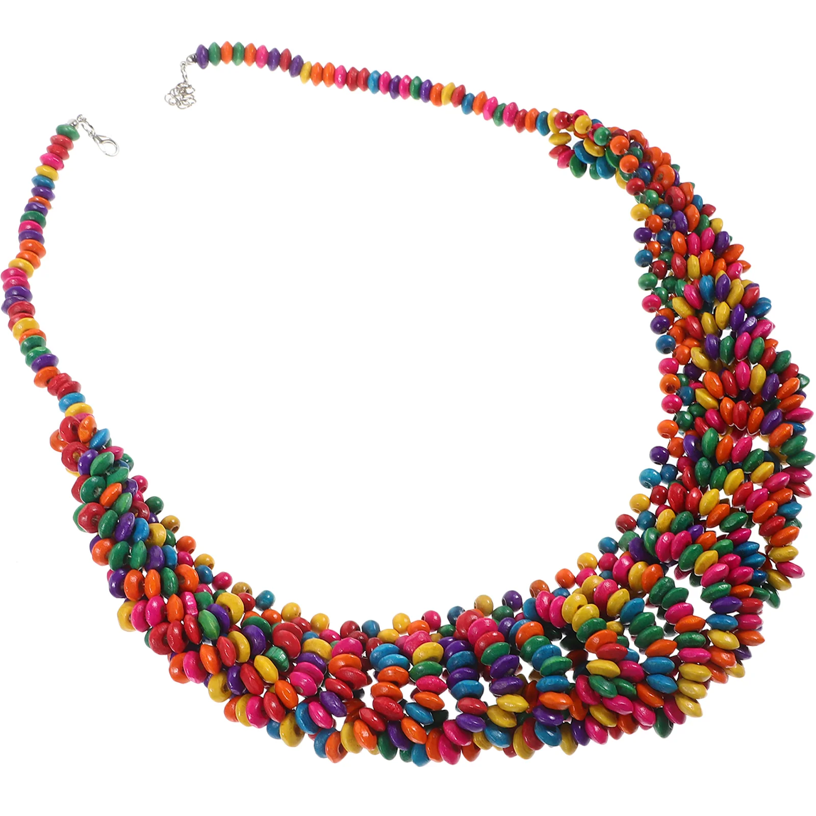 

Choker Necklace for Women Wood Bead Tassel Ethnic Bohemia Female Jewelry Womens Women's