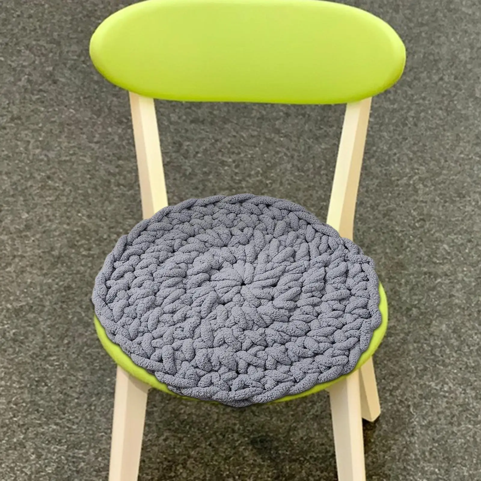 Knitted Meditation Cushion Floor Cushion Decorative Versatile Reading Cushion 50x50cm Sitting Mat for Garden Office Lightweight