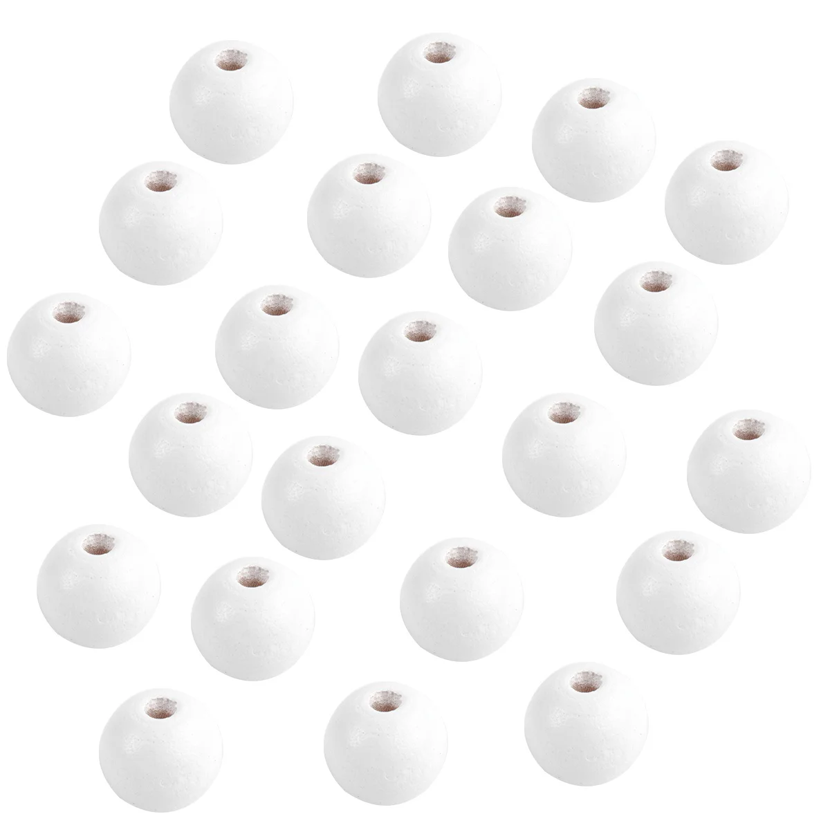 

500PCS White Round Wooden Beads Unfinished Wooden Spacer Loose Beads St Patricks Day Wood Round Beads for DIY Crafts Garland