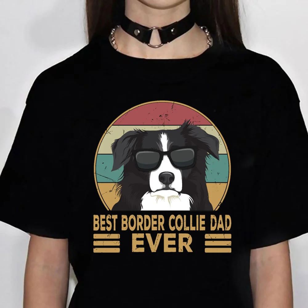 

Border Collie t-shirts women manga tshirt girl streetwear y2k funny clothing