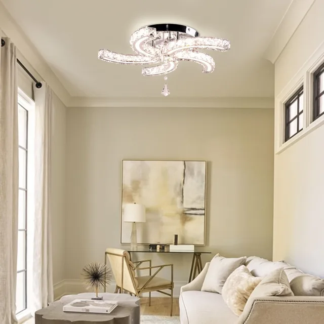 2024년형 LED 낫 크리스탈 천장 조명: 현대적 우아함의 빛