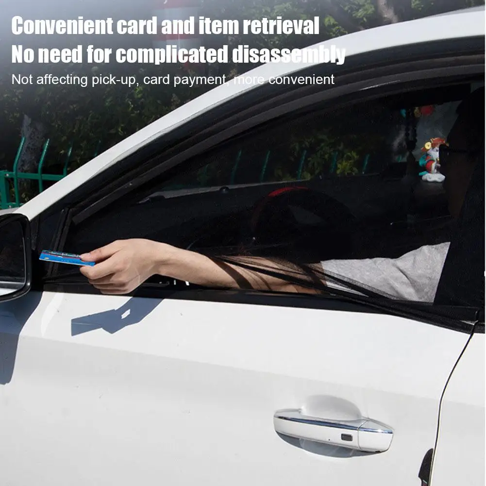 2pcs Car Window Net Anti-mosquito Insect Ventilation Breathable Shading Cooling Door Screen Window window sunshade,car window sunshade