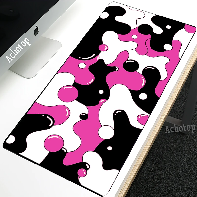Grande Abstrato Líquido Gaming Mouse Pad Computador Mousepad Tapete Gamer Art pc Desk Mat 900x400 - Imagem 6