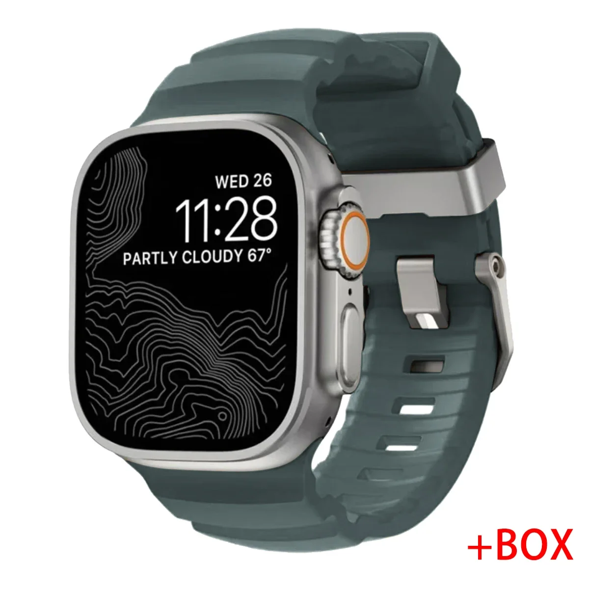 ตัวเลือกสินค้า สายรัดข้อมือซิลิโคนสปอร์ต สำหรับ Apple Watch ทุกรุ่น