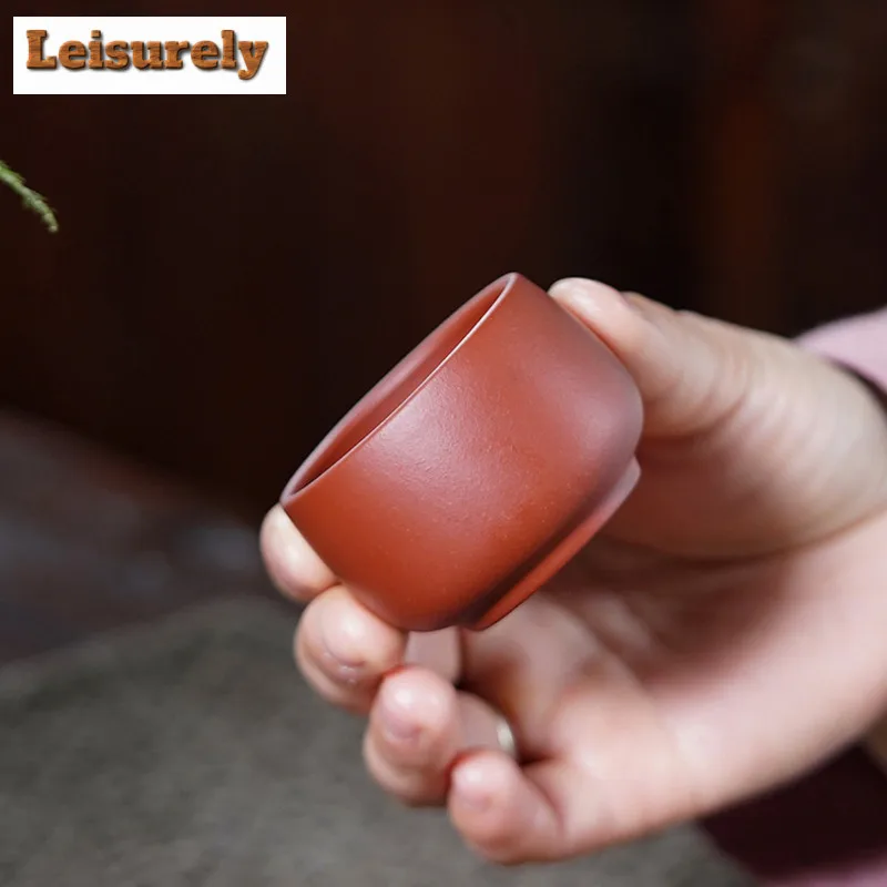 2pc/lot Yixing Purple Clay Teacup Ancient Tea Bowl Mug Tea-tasting Smelling Cup Chazhan Master Cups Zisha Teaset Collection 60ml