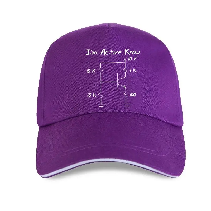 

new cap hat Funny Electronic Engineer Transistor I Am Active Baseball Cap Round Neck Humorous Plus Size