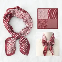 New Silk Scarf Neckerchief Women's Silk Square Scarf Purse Luxury Scarf for Women Designer Silk Headscarf SJ01 - Image 3