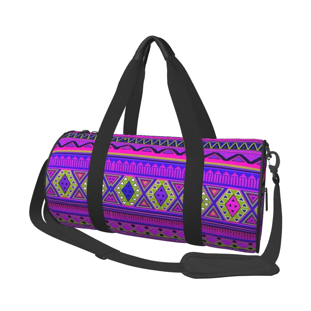 

Gym Bag Indian Colored Pattern Sports Bag with Shoes Fashion Men Women Oxford Design Handbag Vintage Travel Training Fitness Bag