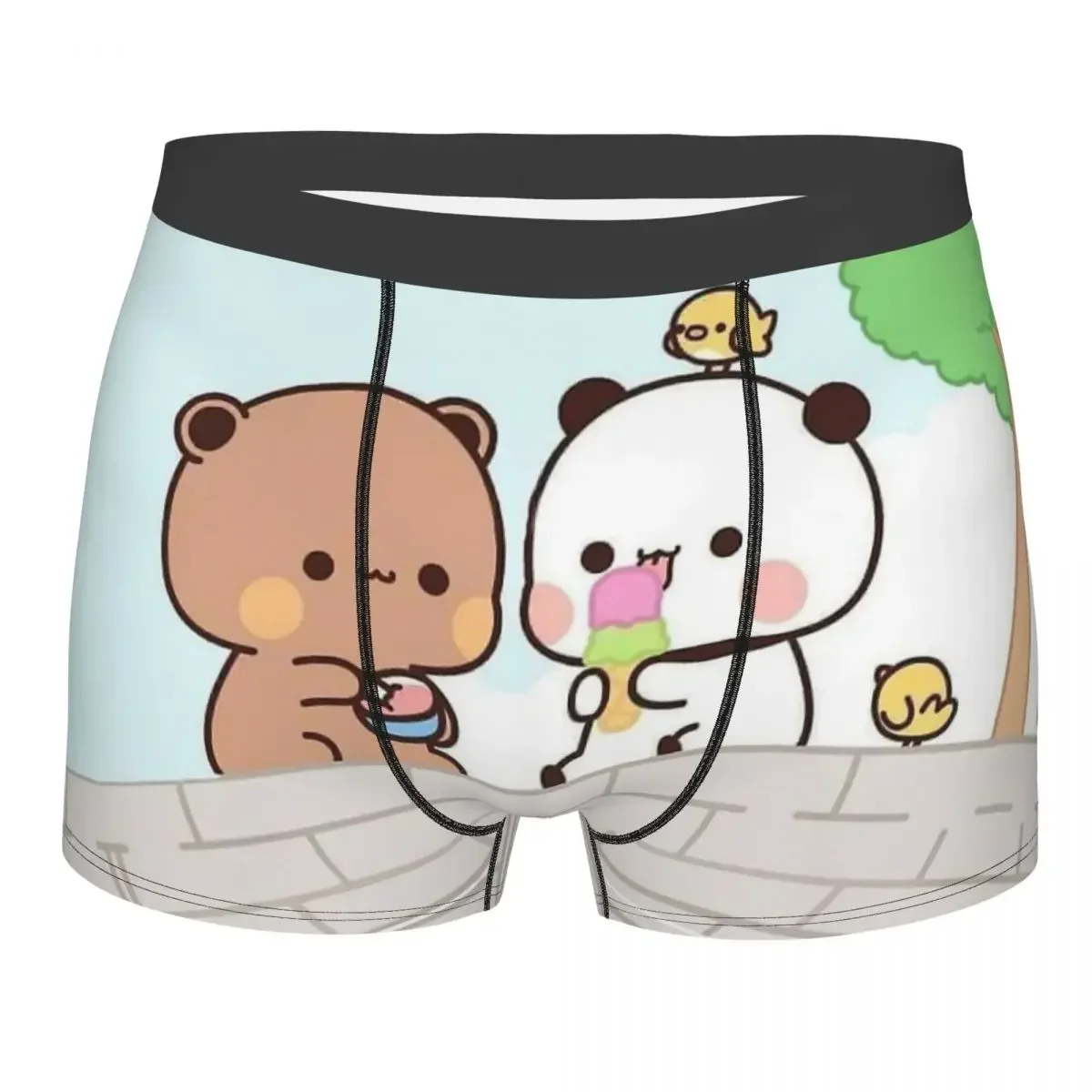 

Peach Cat Cute Kawaii Mochi Cats Eating Icecream Underpants Cotton Panties Men's Underwear Sexy Shorts Boxer Briefs