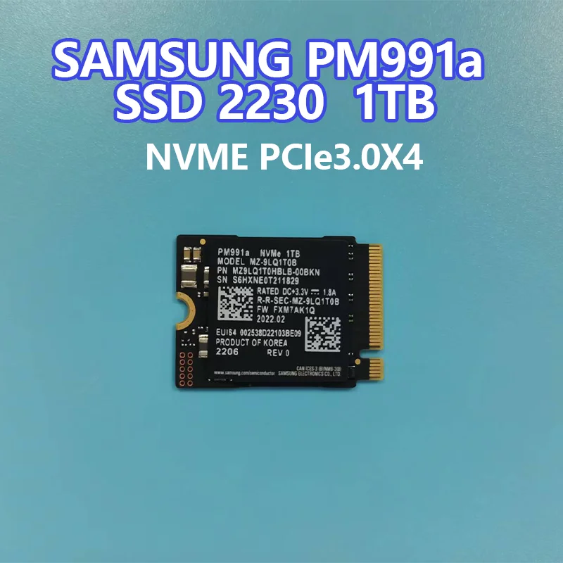 Samsung PM991A/PM991 128GB 256G Internal SSD PCIe 3.0x4 NVMe M.2