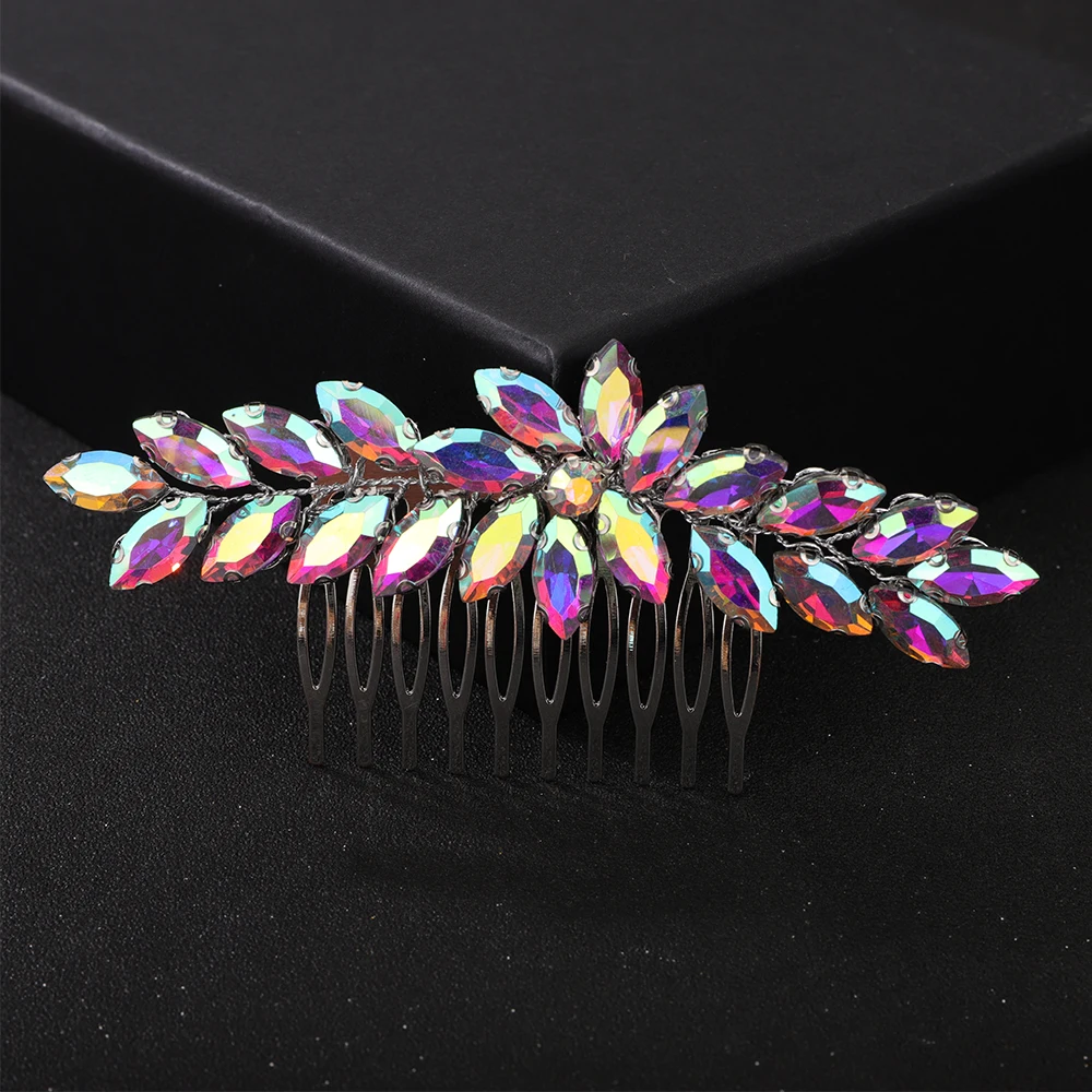 Rhinestone Wedding Hair Comb For Women Trendy Handmade Bridal Headpiece Accessories Party Head Jewelry Ornaments Bride Tiaras