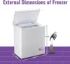 Feet Deep Chest Freezer Freezer with Electronic Display Screen Electronic Thermostat Accurate to Every Degree Adjustable Storage 6