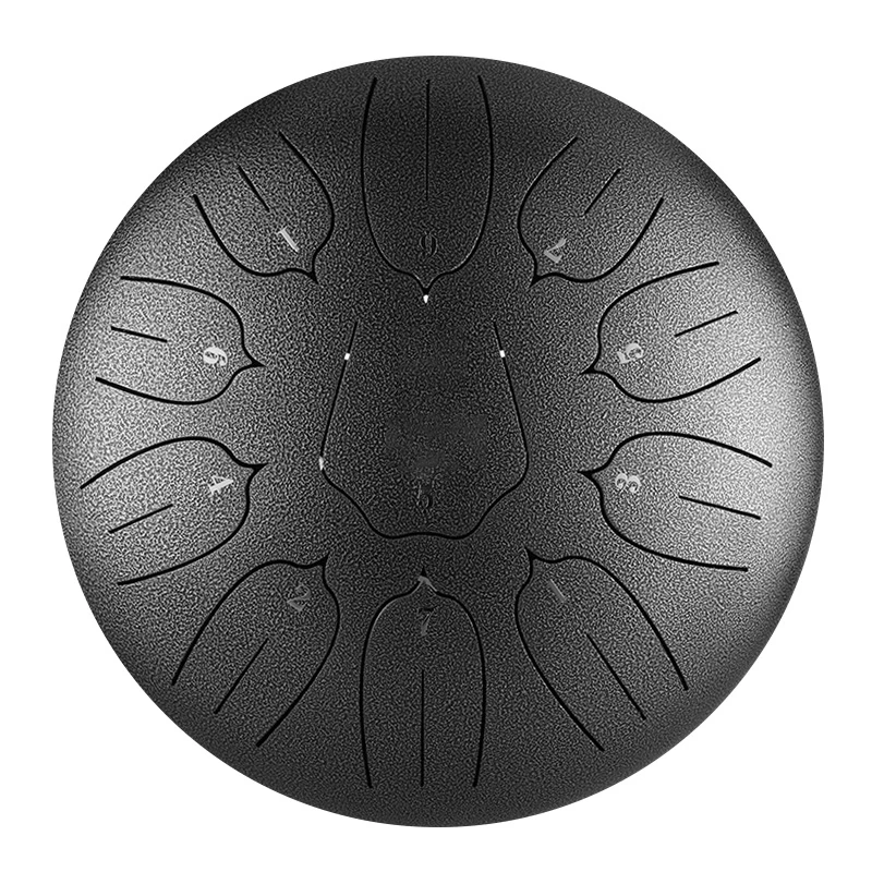 Hluru Glucophone Steel Tongue Drum 10 Inch 11 Notes D Tone Music Drum Ethereal Yoga Meditation Percussion Instrument