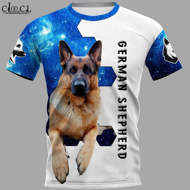 

HX 2021 Newest Popular German Shepherd Dog T Shirt 3D Print Fashion Harajuku Streetwear Pullover Tops Clothes Drop Shipping