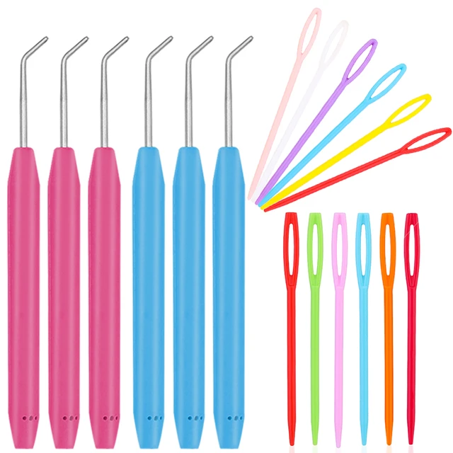 Fenrry Crochet Hook Set Loom Knit Hook Set Crochet Needle Hook Kit Plastic  Knitting Needles Wool Yarn Needle Random Color - AliExpress