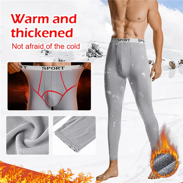 Winter Warm Leggings Men Thermal Pants Thick Tights Fleece-Lined Trousers  Plus Size Thermo Underwear Man Comfortable Long Johns - AliExpress