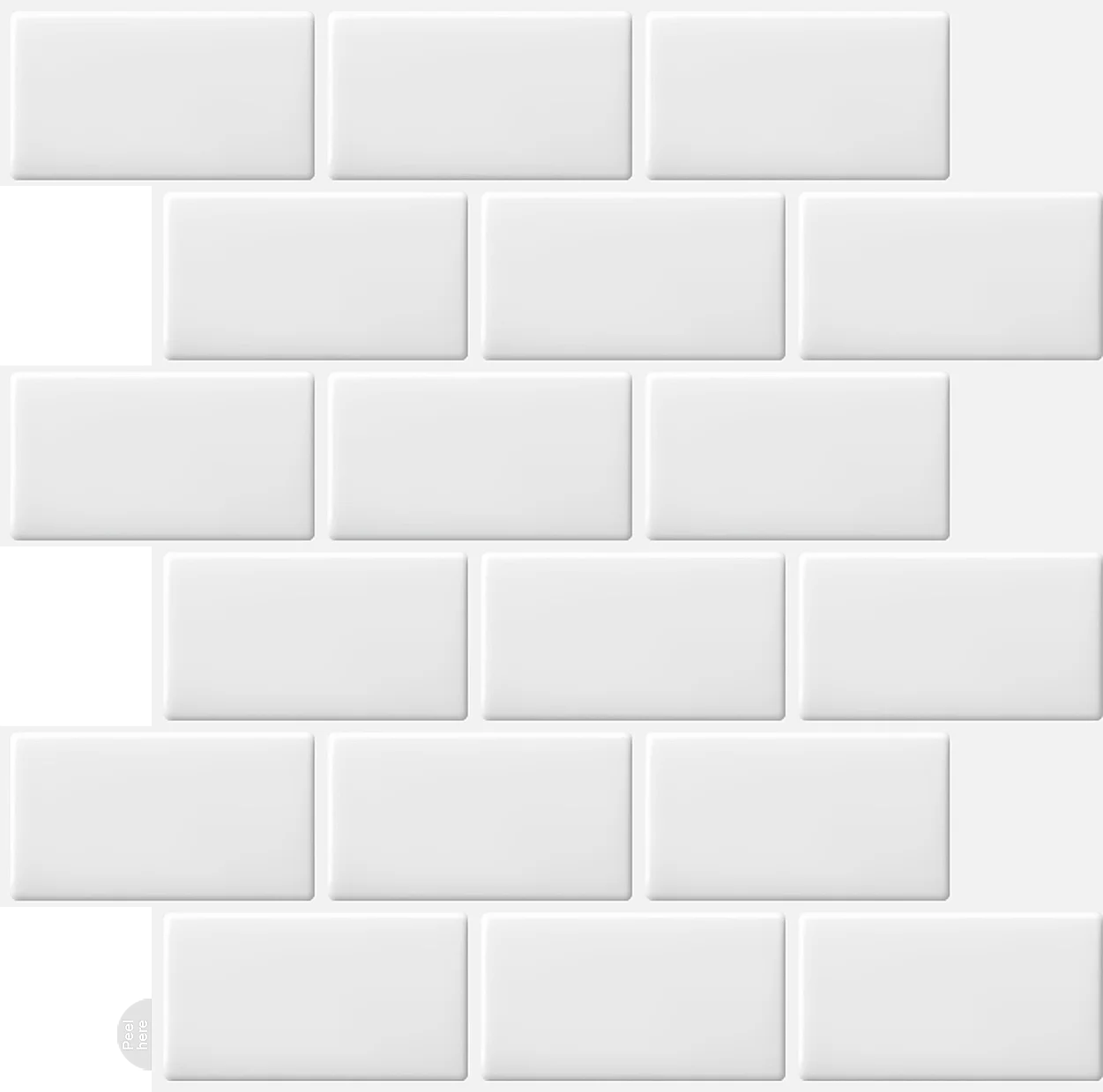 Vividt Tiles Self Adhesive Wall Stickers Peel and Stick Waterproof Wallpaper 3D Effect Wall