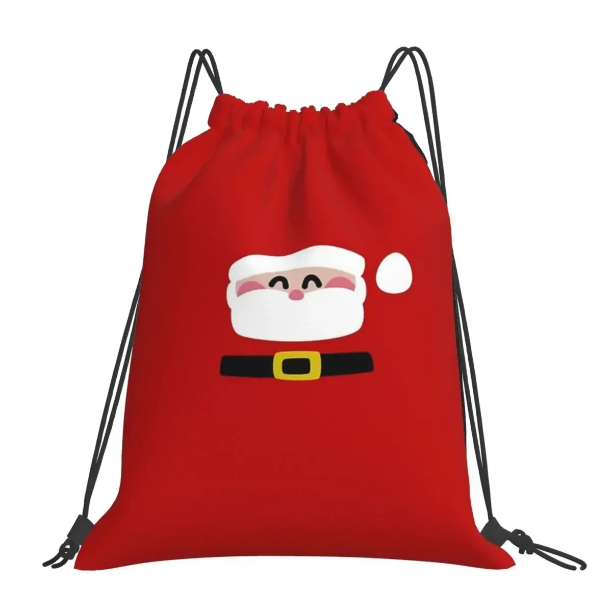 

Merry Christmas Santa Claus Backpacks Portable Drawstring Bags Drawstring Bundle Sundries Bag Book Bags For Man Woman School