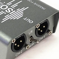 1 PCS Passive Dual 6.35Mm To XLR Audio Stereo Signal Isolator 2 In 2 Out Eliminator Box Plastic+Metal As Shown For DJ Mixer 2