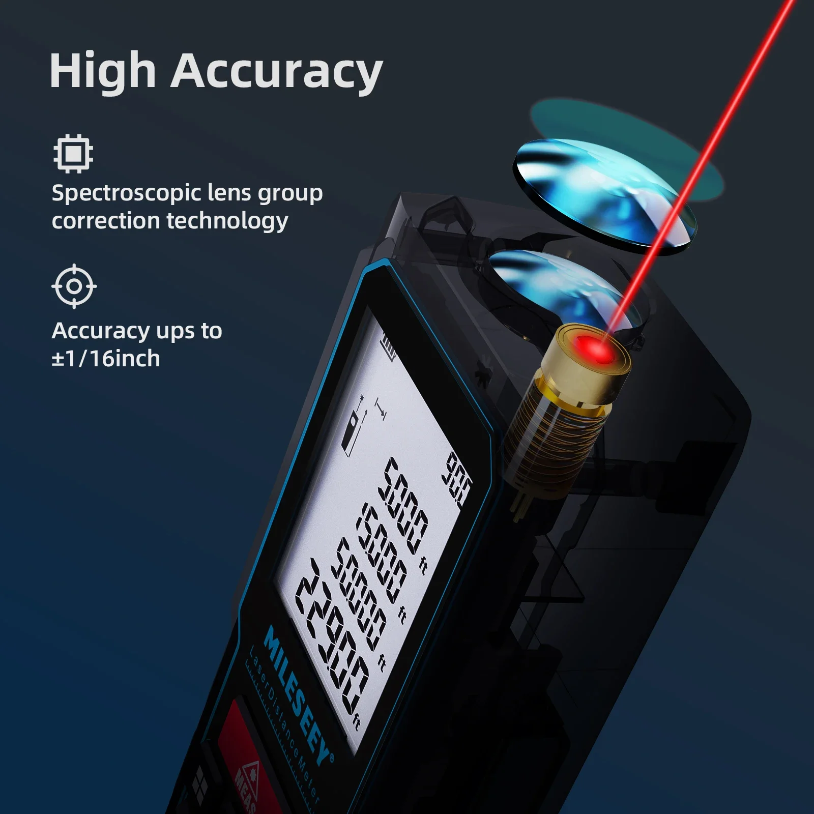 Laser Rangefinder Distance Meter Laser Tape Measure MILESEEY X6 Laser tape measure 40M 60M 80M 100M Professional Rangefinder with angle display for DIY Decorating Building