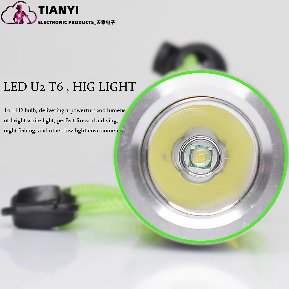 Diving Flashlight 1100 Lumen Waterproof Underwater Torch For Scuba_voghion.com