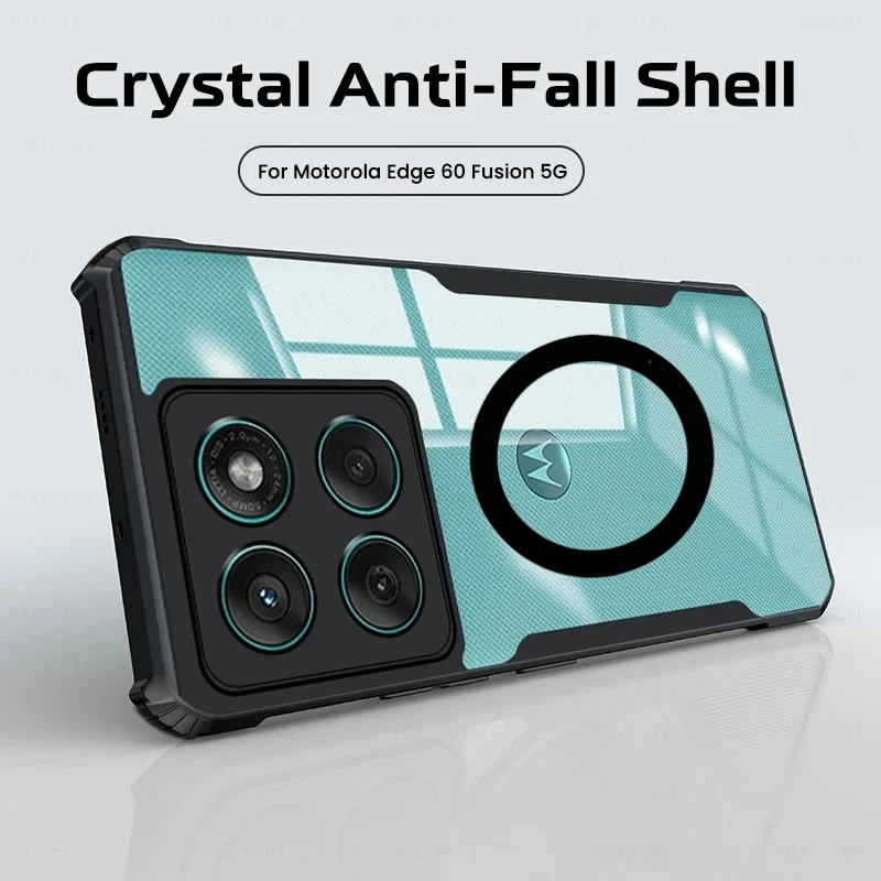 Sleek Transparent Magnetic Phone Case with Shockproof Armor