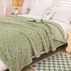 New Tafu Velvet Fleece Blankets Double sided Jacquard Geometric Pattern Thickened Blanket Cover Blanket Suitable for All Seasons 3