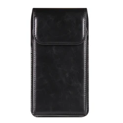 Universal Magnetic Phone Waist Bag with Belt Clip - Premium Smartphone Carrying Case - 16.5cm - 8cm - 2cm (Black)