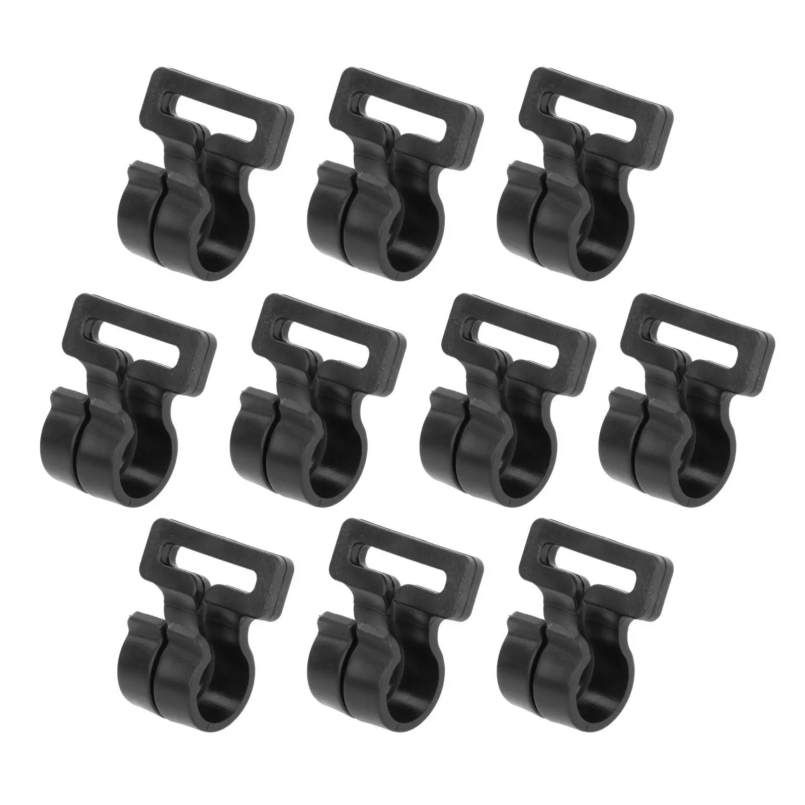 Set of 10 Camping Tent Pole Hook Awning Hooks Windproof Accessories