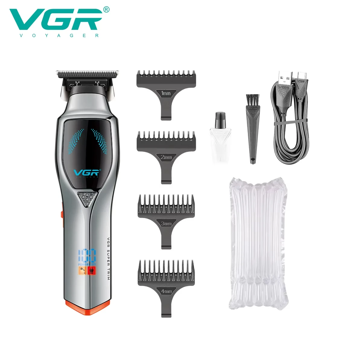 Vgr USB شحن مقص الشعر المهنية اللاسلكي الكهربائية...