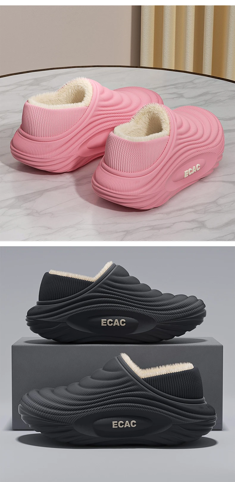 EVA-Winterpantoffeln für Damen und Herren, warm gefüttert, wasserdicht, rutschfest, bequem, für drinnen und draußen, leichte Baumwollclogs_voghion.com