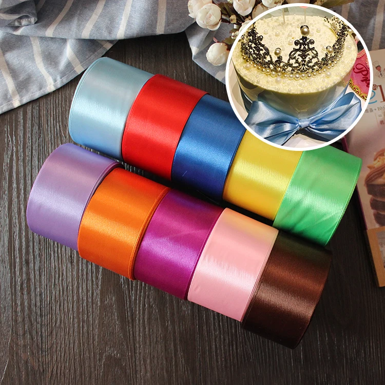 Satin Ribbons 6/10/15/20/25/40/50mm for Wedding Party Decoration