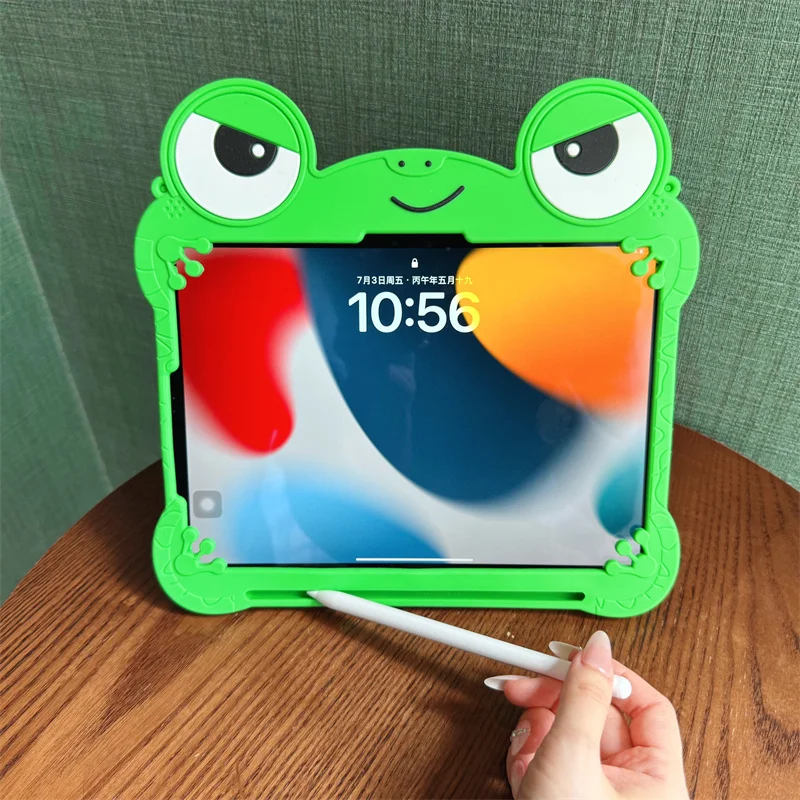 3D Cartoon Frog Tablet Case with Soft Silicone Cover