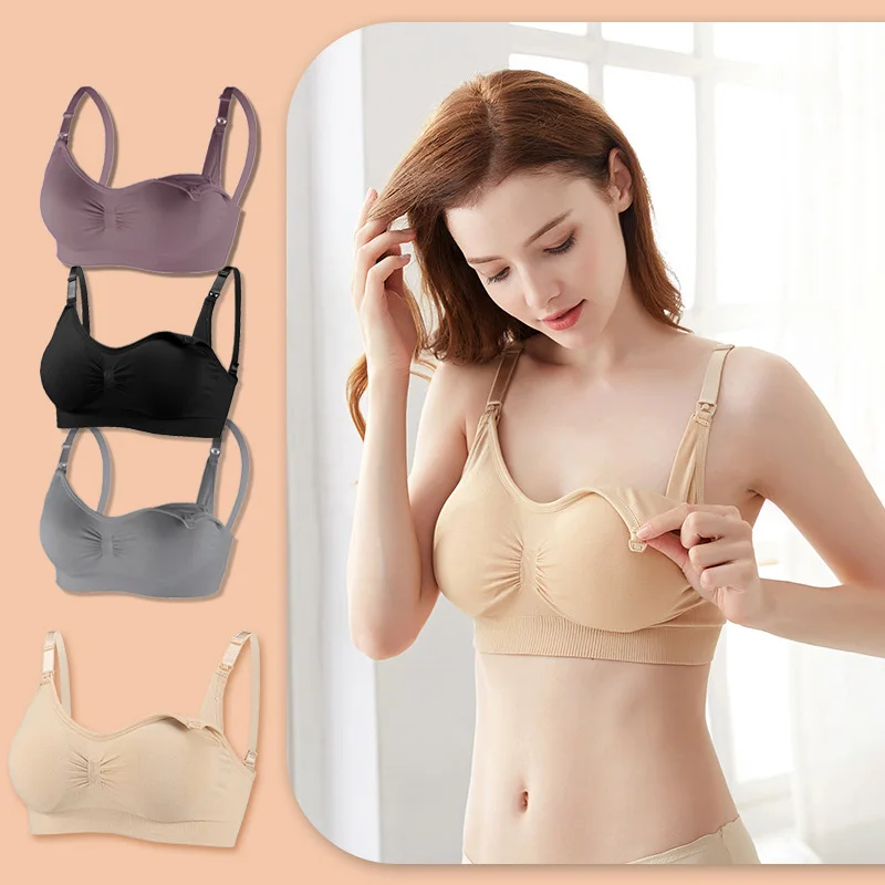 Maternity Bras Wirefree Nursing Bra Pregnancy Clothes Prevent Sagging Breastfeeding Women's Breathable Lactancia Bra Feeding Bra