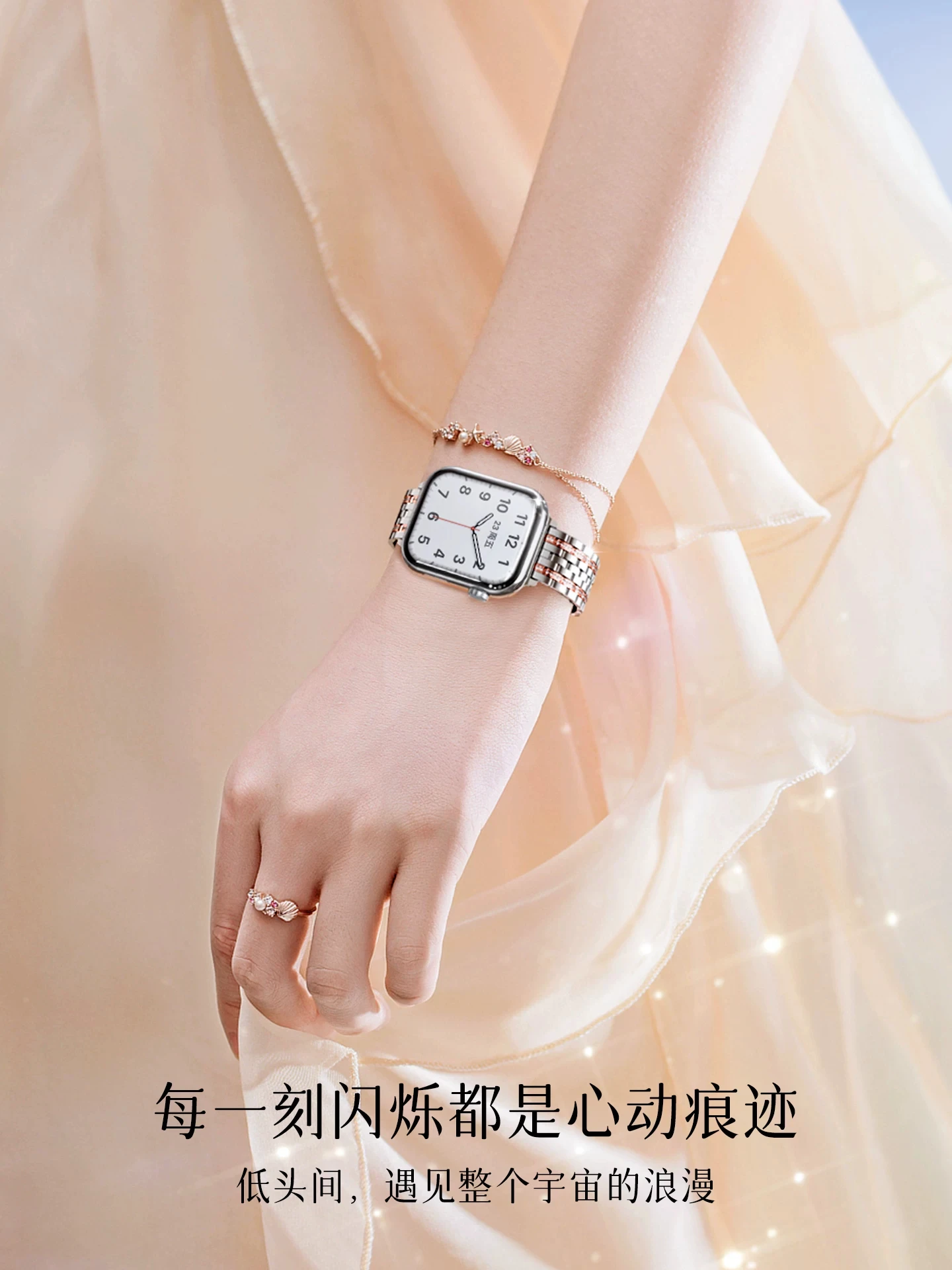 애플워치 울트라 2 밴드 49mm 42mm 44mm용 스테인리스 스틸 스트랩, 아이워치 시리즈 10 9 8 7 6 SE 5 4 3 45mm 41mm용 메탈 팔찌