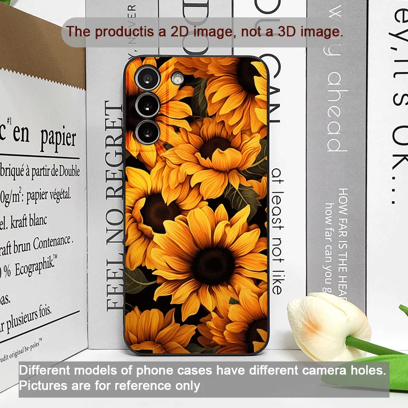 Vibrant Sunflower Floral Pattern Soft Phone Case Cover