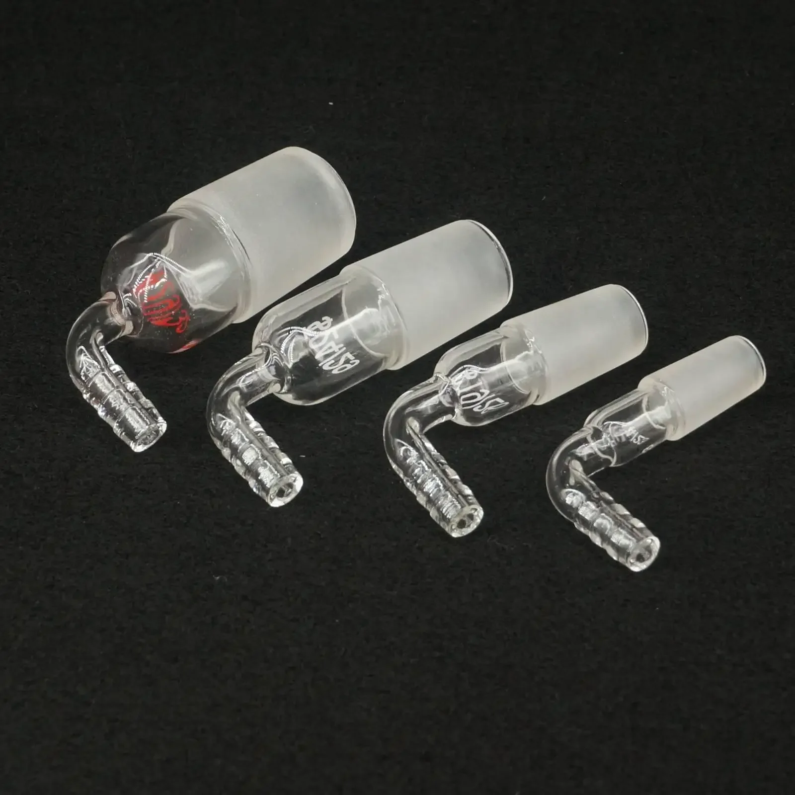 Lab Supplies 14/19 19/26 24/29 29/32 Joint 90 Degree Bend Hose Inlet Connection Adapter Laboratory Glassware