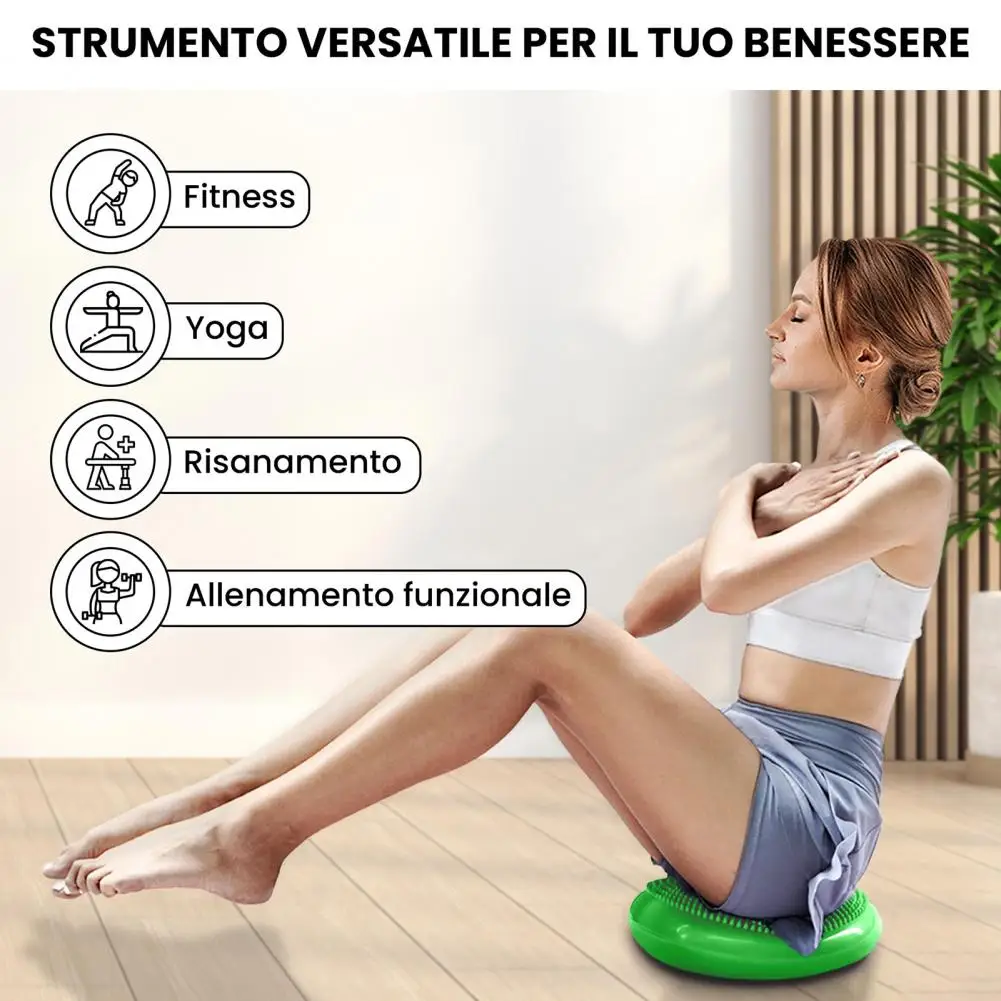 Round Balance Cushion Thick Balance Board Board for Yoga Fitness with Foot Massage Relief Cushion for Kids Adults Round