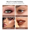 QIBEST Glitter Eyeshadow Stick Diamond Shimmer Waterproof Long Lasting 12 Colors Shiny Highlighter Makeup Eye Shadow Pencil 6